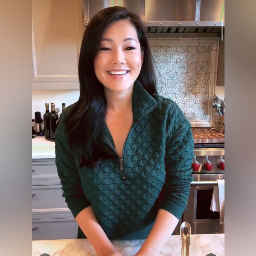Green Quilted Pullover